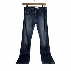 AG Adriano Goldschmied Tomboy Relaxed Straight Leg Dark Blue Flare Jeans